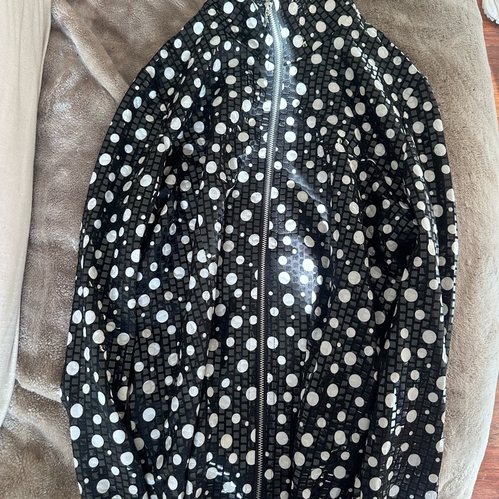 Black and white polka dots sequins light weight jacket